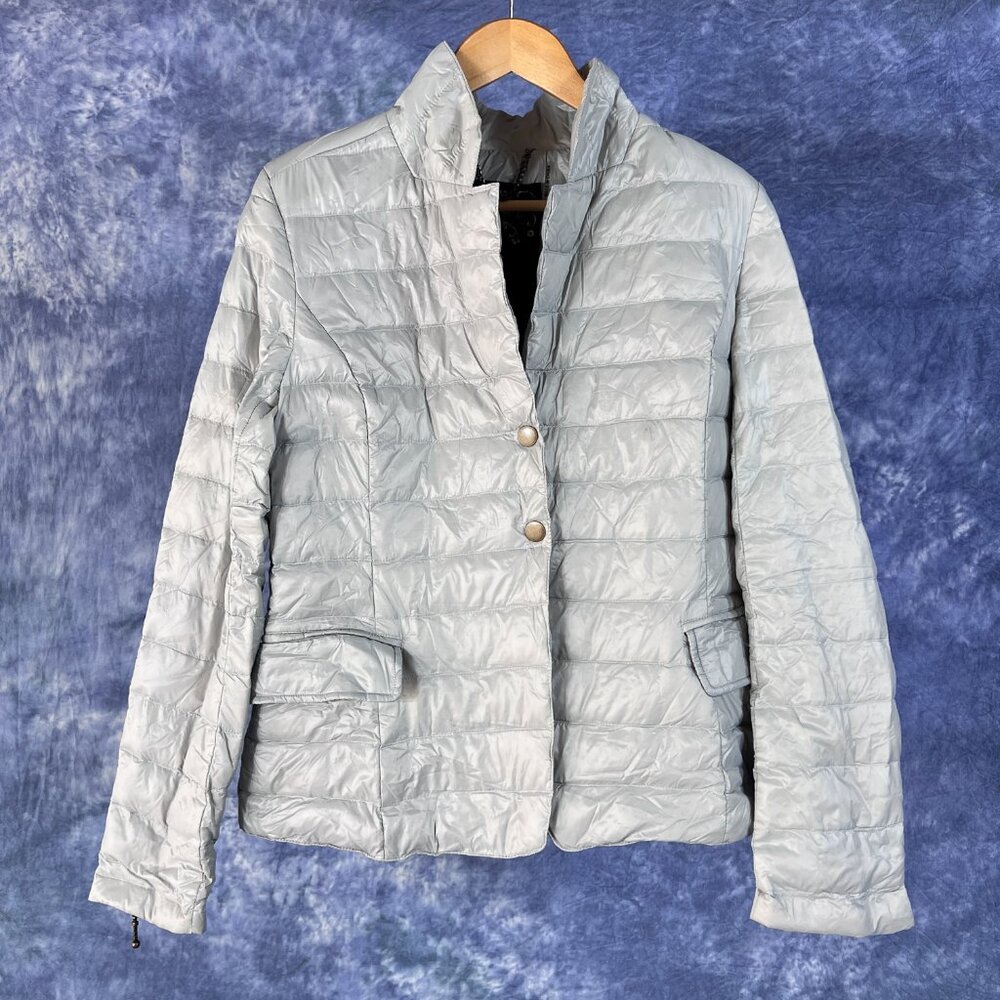 My Anorak Grey Puffer Blazer Jacket Sz M
